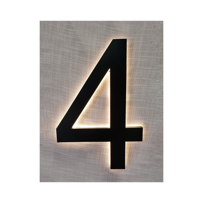 Modern 8″ Backlit Led House Numbers, 0 To 9