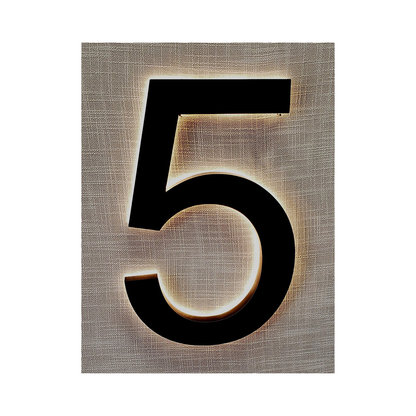 Modern 8″ Backlit Led House Numbers, 0 To 9