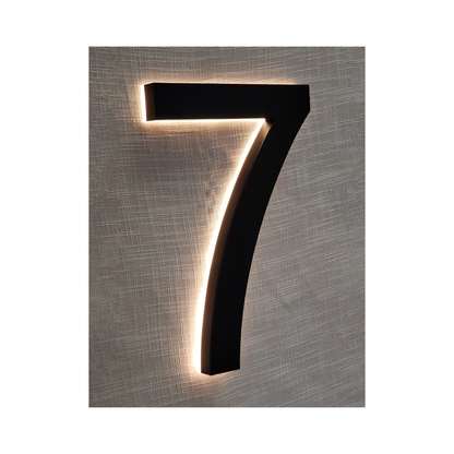 Modern 8″ Backlit Led House Numbers, 0 To 9