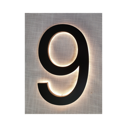 Modern 8″ Backlit Led House Numbers, 0 To 9