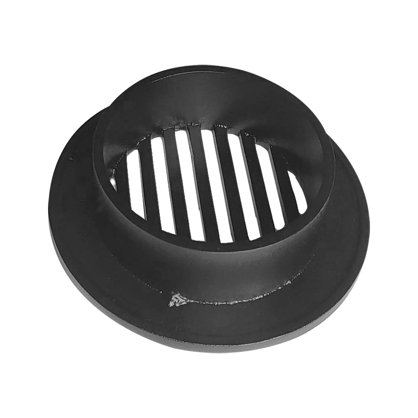 Round Air Vent Duct Grille 4" Top Faceplate Size 5.5" HVAC Decorative Duct Cover Cast Aluminum Powder Coated Re-Paintable for Walls, Ceilings, And Floors Without Damper – Modern Linear Design (VR 109)