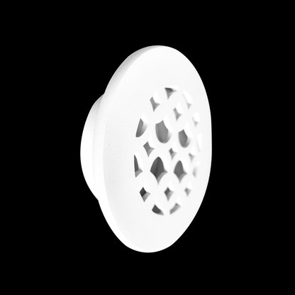 Round Air Vent Duct Grille 4" Top Faceplate Size 5.5" HVAC Decorative Duct Cover Cast Aluminum Powder Coated Re-Paintable for Walls, Ceilings, And Floors Without Damper – Tudor Mushroom Design (VR 100)