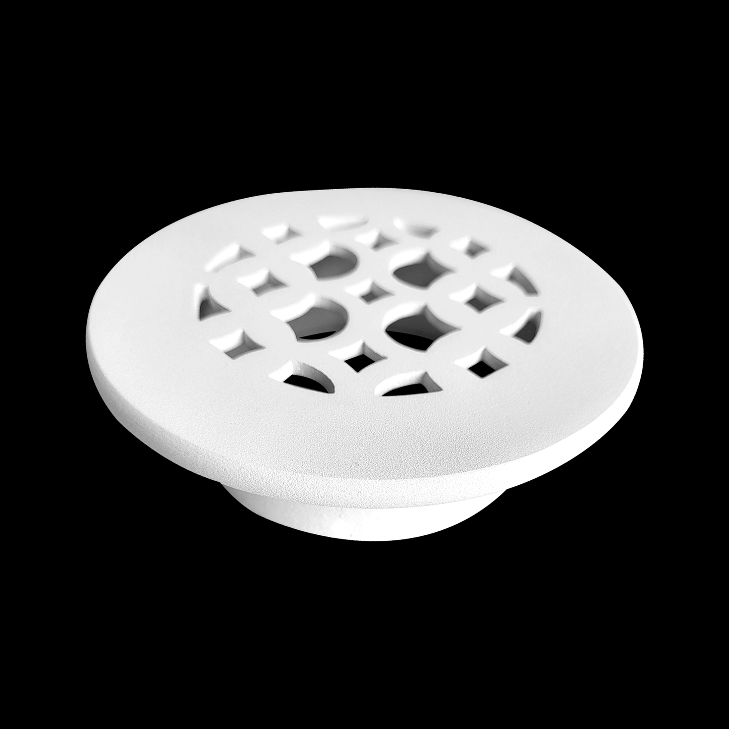 Round Air Vent Duct Grille 4" Top Faceplate Size 5.5" HVAC Decorative Duct Cover Cast Aluminum Powder Coated Re-Paintable for Walls, Ceilings, And Floors Without Damper – Tudor Mushroom Design (VR 100)