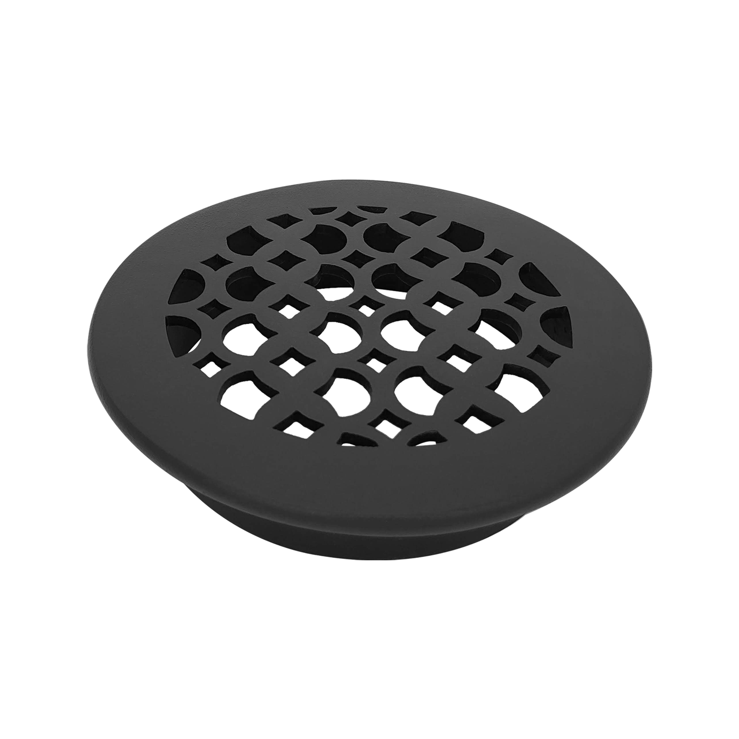 Round Air Vent Duct Grille 6" Top Faceplate Size 7.5" HVAC Decorative Duct Cover Cast Aluminum Powder Coated Re-Paintable for Walls, Ceilings, And Floors Without Damper – Tudor Mushroom design (VR 100)