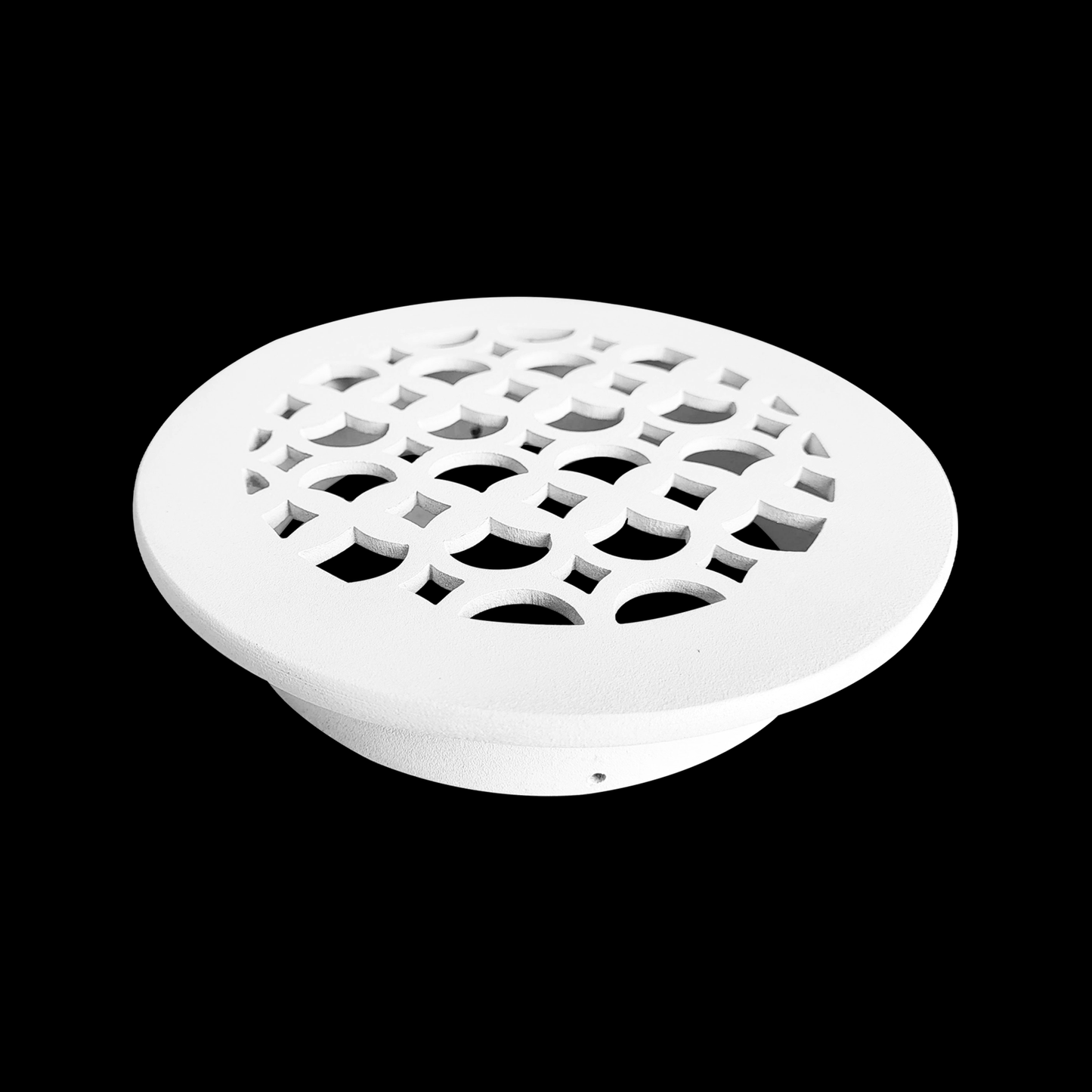 Round Air Vent Duct Grille 6" Top Faceplate Size 7.5" HVAC Decorative Duct Cover Cast Aluminum Powder Coated Re-Paintable for Walls, Ceilings, And Floors Without Damper – Tudor Mushroom design (VR 100)