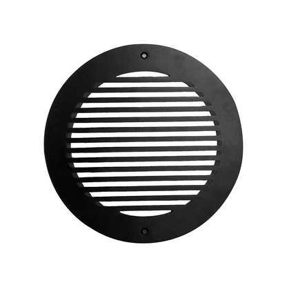 Round Air Vent Duct Grille 8" Top Faceplate Size 9.65" HVAC Decorative Duct Cover Cast Aluminum Powder Coated Re-Paintable for Walls, Ceilings, And Floors Without Damper – Modern Linear Design (VR 109)