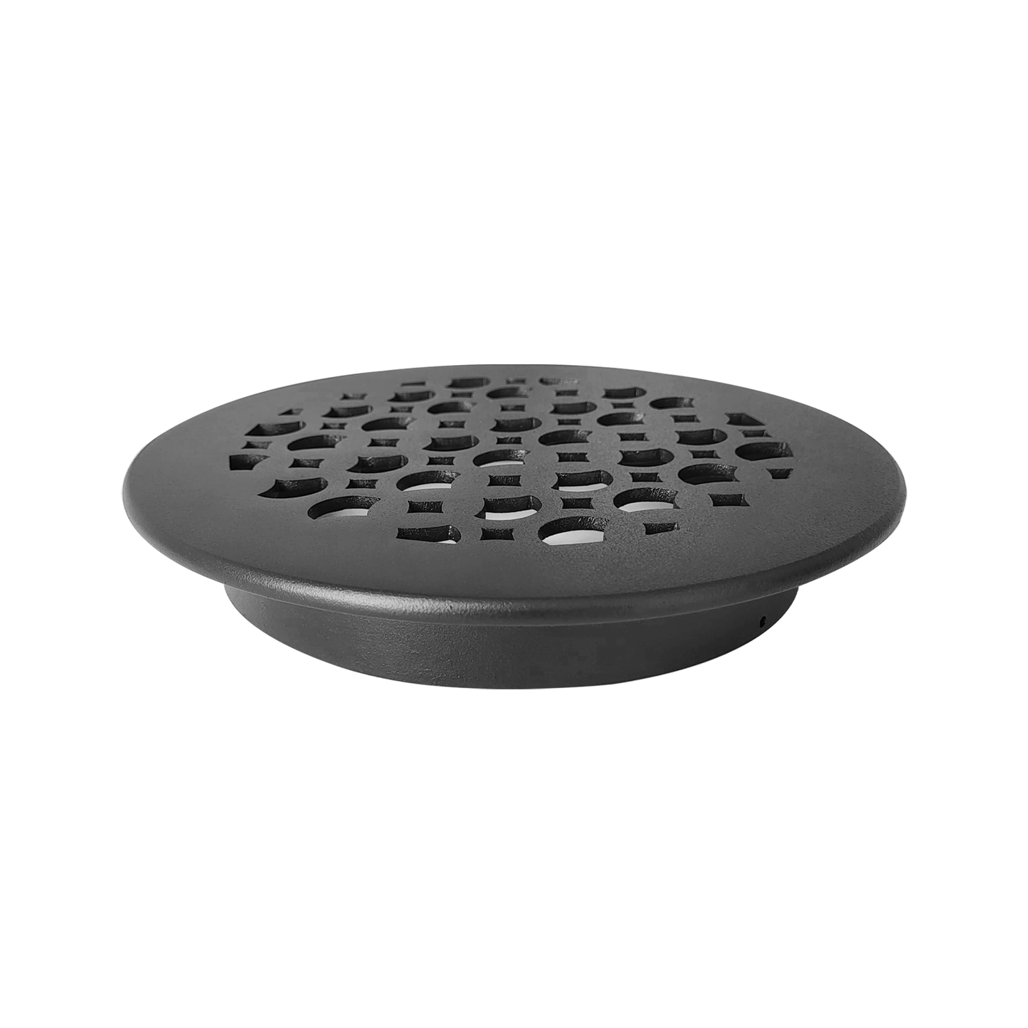 Round Air Vent Duct Grille 8" Top Faceplate Size 9.65" HVAC Decorative Duct Cover Cast Aluminum Powder Coated Re-Paintable for Walls, Ceilings, And Floors Without Damper – Tudor Mushroom design (VR 100)