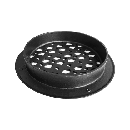 Round Air Vent Duct Grille 8" Top Faceplate Size 9.65" HVAC Decorative Duct Cover Cast Aluminum Powder Coated Re-Paintable for Walls, Ceilings, And Floors Without Damper – Tudor Mushroom design (VR 100)