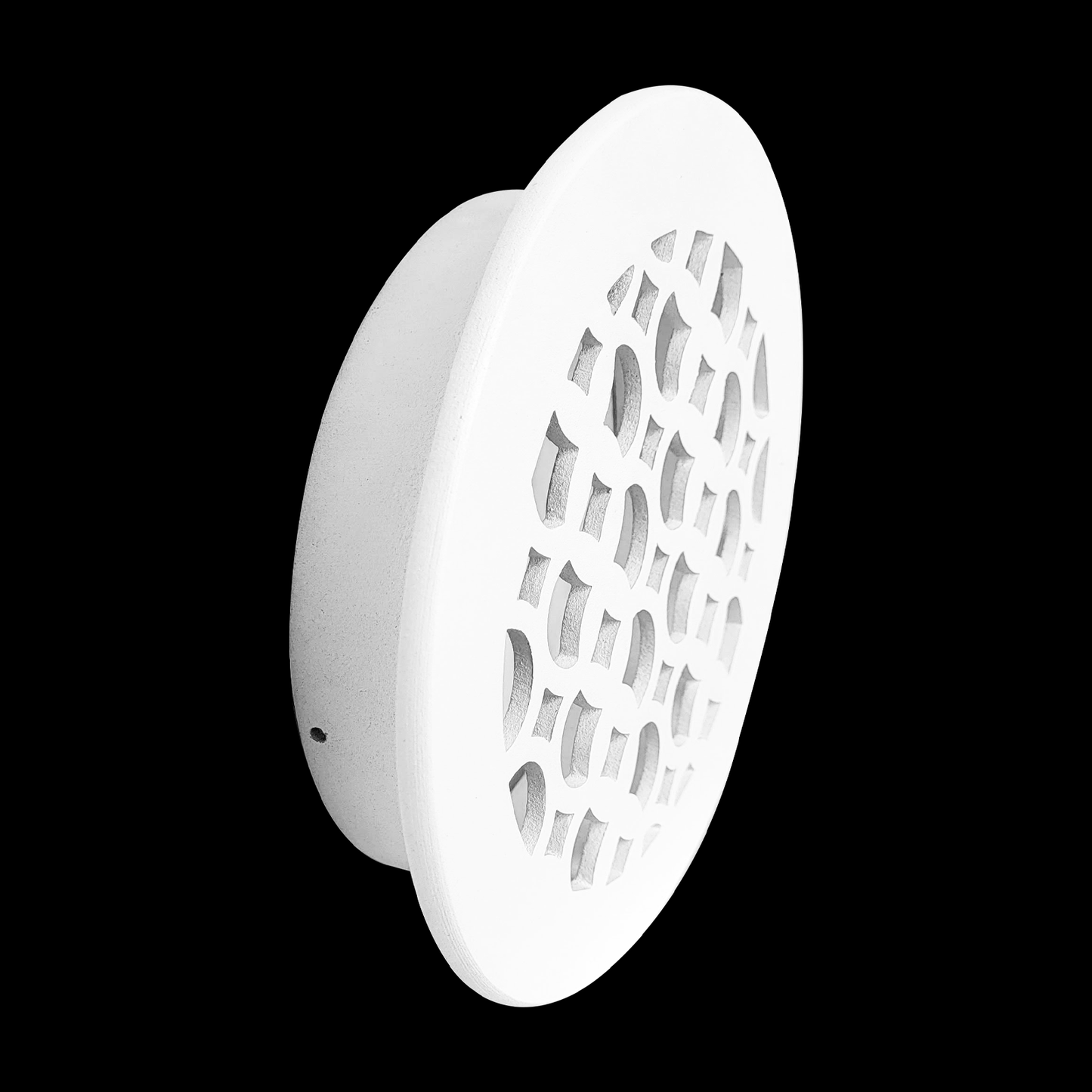 Round Air Vent Duct Grille 8" Top Faceplate Size 9.65" HVAC Decorative Duct Cover Cast Aluminum Powder Coated Re-Paintable for Walls, Ceilings, And Floors Without Damper – Tudor Mushroom design (VR 100)