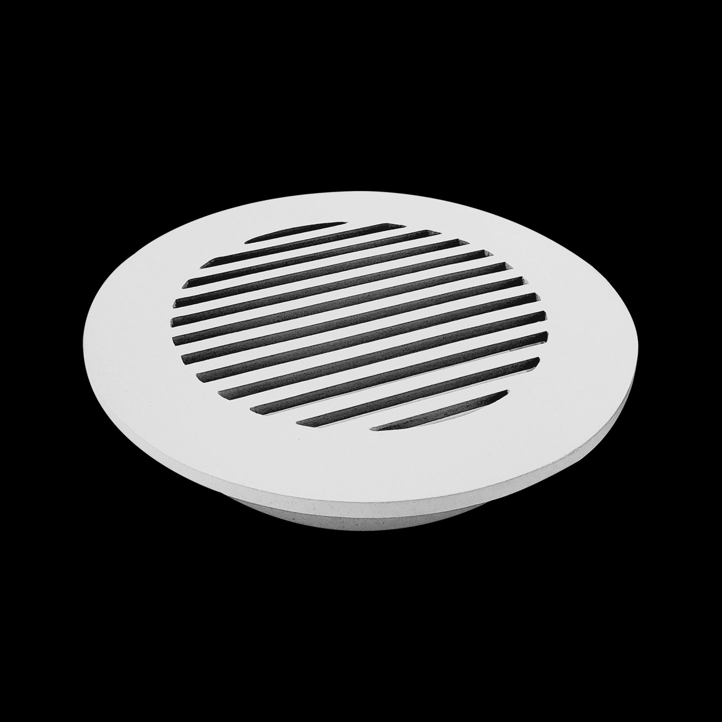 Round Air Vent Duct Grille 8" Top Faceplate Size 9.65" HVAC Decorative Duct Cover Cast Aluminum Powder Coated Re-Paintable for Walls, Ceilings, And Floors Without Damper – Modern Linear Design (VR 109)