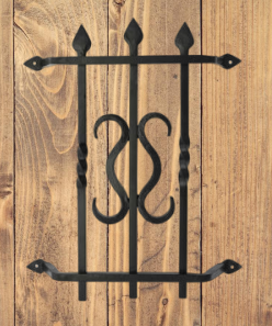 Gate Speakeasy Grille Iron Scroll Design 103