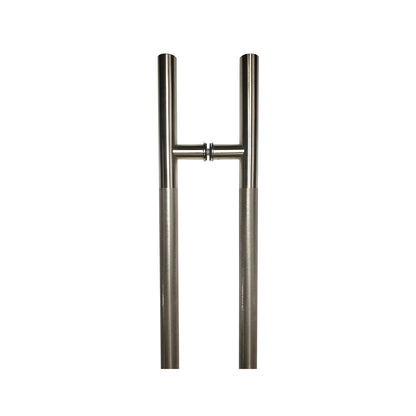 Door Pull Handle Round Knurling Design ‘H’ Type – 48″ Satin